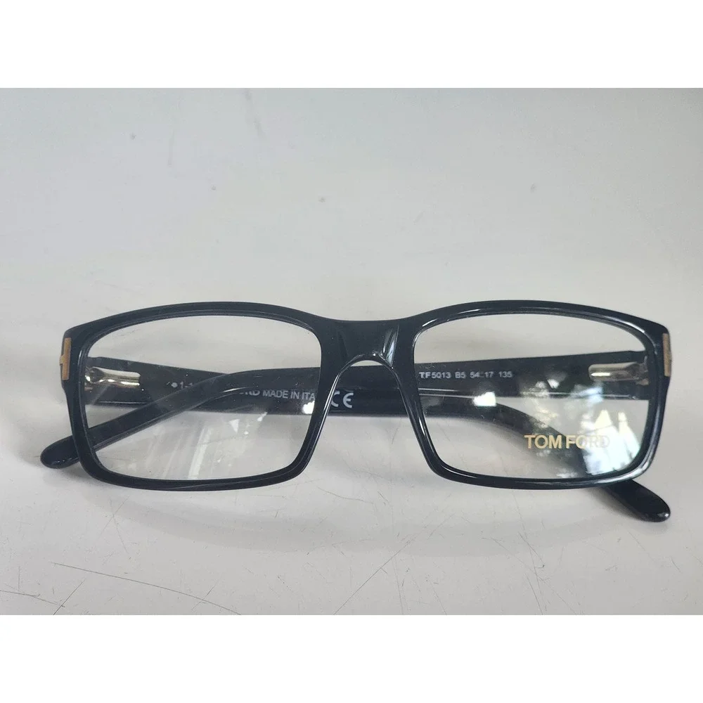 Tom Ford TF5013 B5 Black Rectangular Eyeglasses Frames 54-17-135 Italy